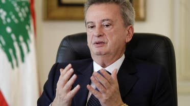 Lebanon’s Central Bank Governor Riad Salameh speaks to a reporter at his office in Beirut on December 15, 2017. (AFP)