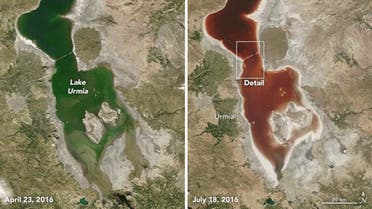 Complete desiccation of the lake may lead to mass migration from the region. (Photo courtesy: NASA)
