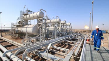 A worker in the Rumaila oil field in Basra on November 28, 2017. (Reuters)