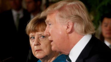 Germany's Chancellor Angela Merkel and U.S. President Donald Trump hold a joint news conference in the East Room of the White House in Washington, US, March 17, 2017. (Reuters)