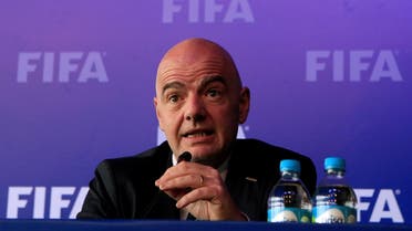 FIFA President Gianni Infantino speaks during a news conference after a FIFA Council meeting in Bogota. (Reuters)