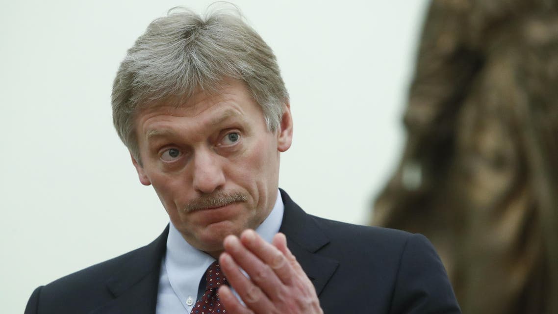 Kremlin spokesman Dmitry Peskov attends a meeting of Russian President Vladimir Putin with Qatar's Emir Sheikh Tamim bin Hamad al-Thani at the Kremlin in Moscow, Russia March 26, 2018. REUTERS/Sergei Karpukhin