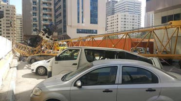 Crane crashed in Abu Dhabi (Abu Dhabi Police)