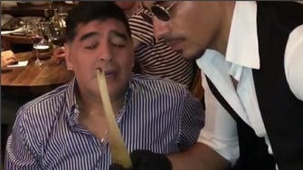 WATCH: Maradona gazes in awe at Salt Bae while serving his beef chops in Dubai