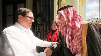 Saudi Foreign Minister Adel al-Jubeir meets his Cuban counterpart