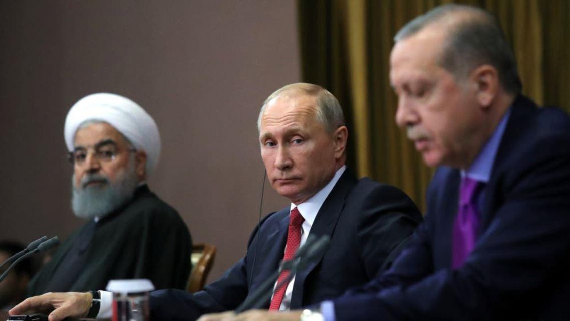 تركيا - إيران - روسيا - أردوغان - بوتين - روحاني 3