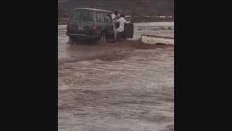 Young man saved after truck gets stuck during flood in Saudi Arabia’s Hail