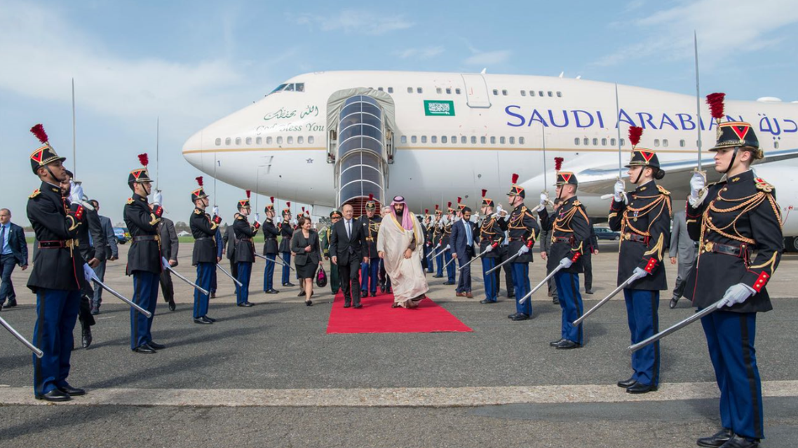 saudi crown prince in paris france. (SPA)