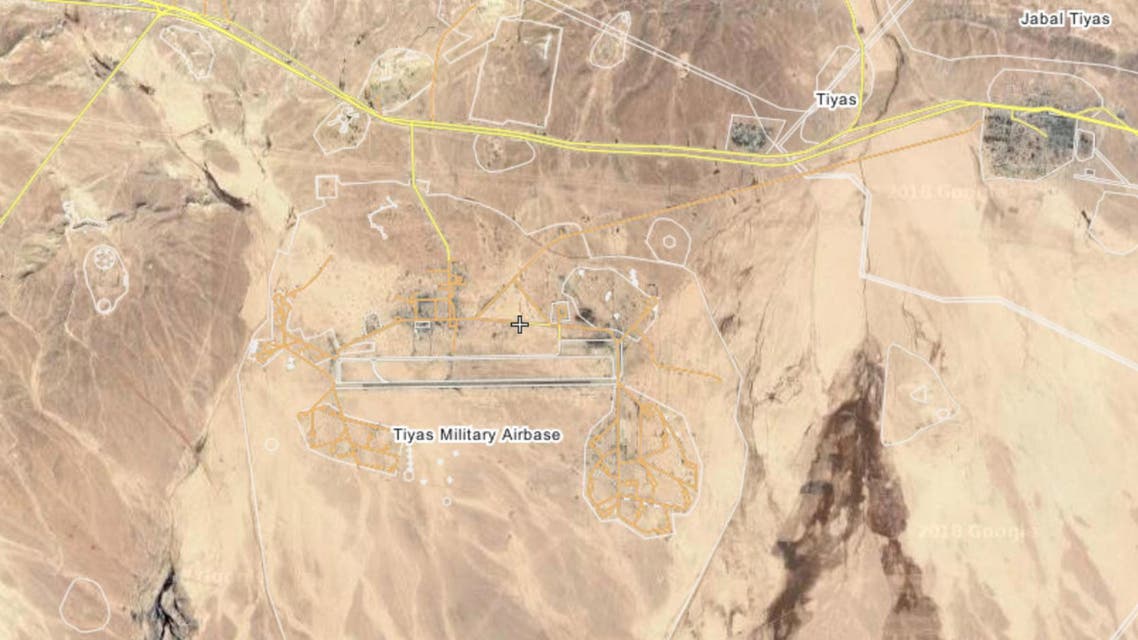 Map of the Tayfour airbase (also known as Althias, Tiyas or T-4)