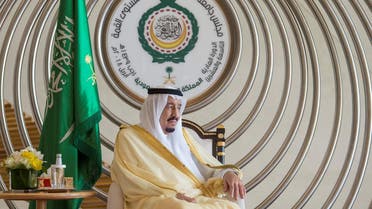 Saudi Arabia's King Salman bin Abdulaziz Al Saud is seen during the 29th Arab Summit in Dhahran. (SPA)