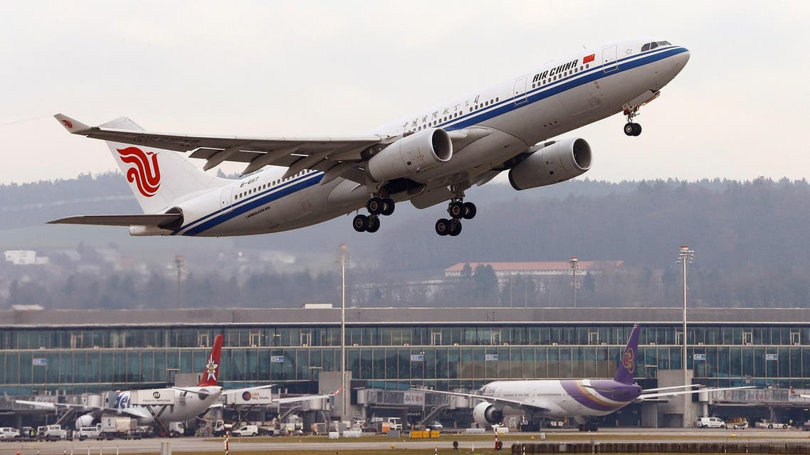 An Air China Airbus A330-200 aircraft takes off from Zurich Airport January 9, 2018. (Reuters)
