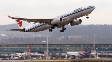 An Air China Airbus A330-200 aircraft takes off from Zurich Airport January 9, 2018. (Reuters)