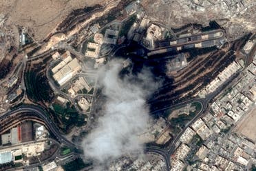 Satellite image taken on April 11, 2018 shows the SSRC compound in Barzeh district, north of Damascus, before the raids by the US, Britain and France. (AFP)