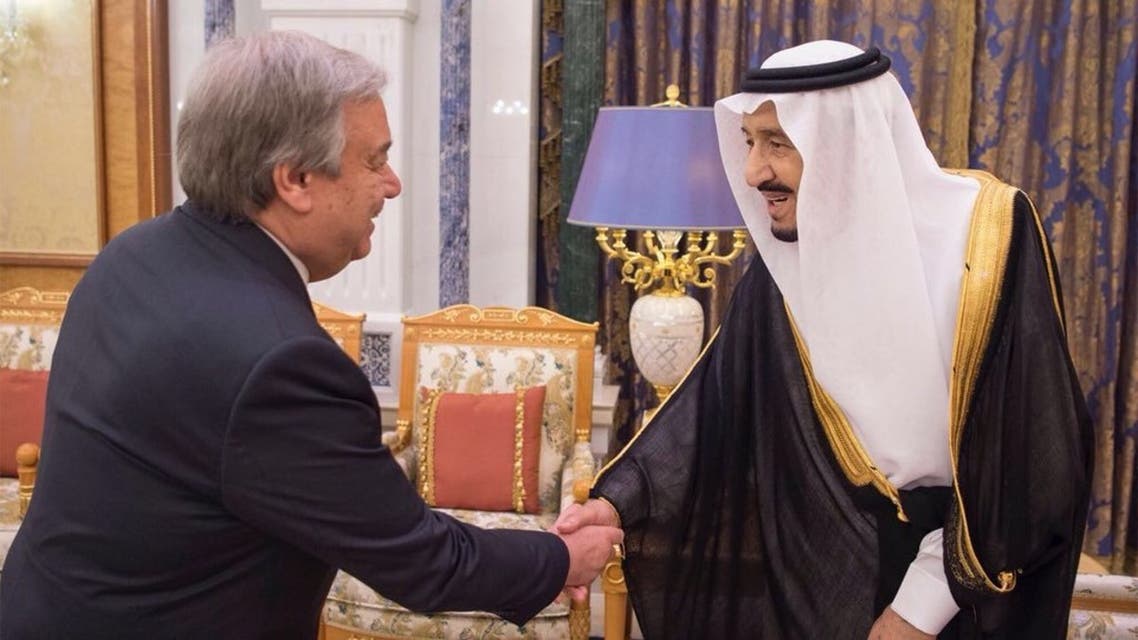 الملك سلمان يستقبل أمين الأمم المتحدة