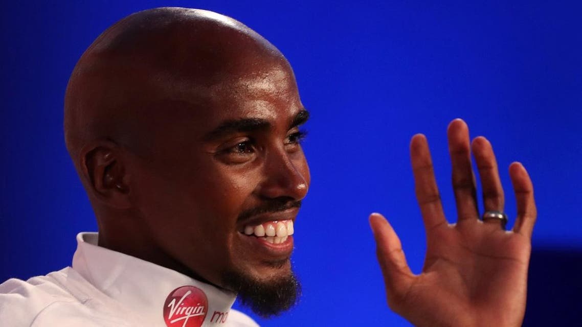 Mo Farah during the press conference. (Reuters)