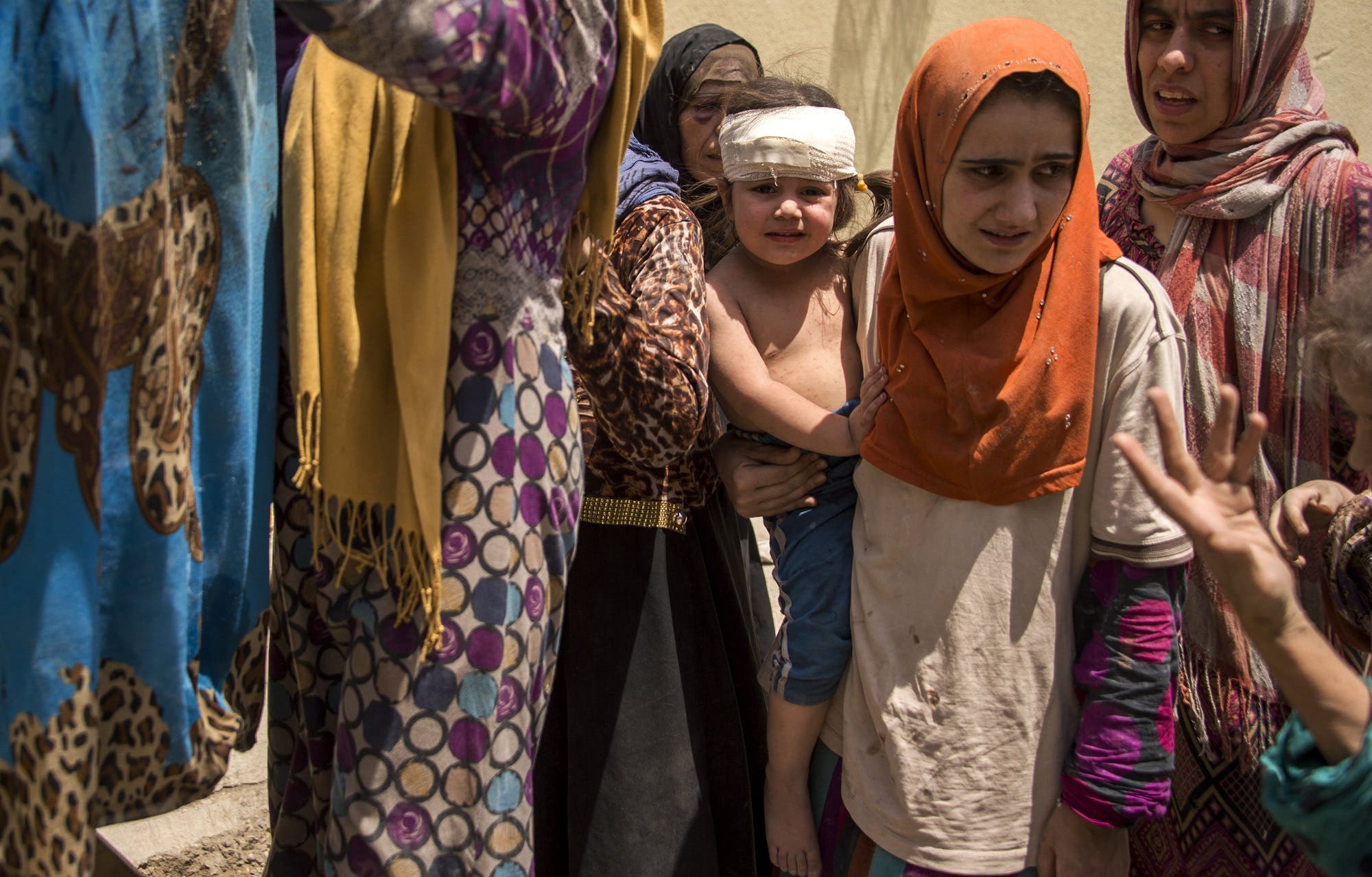 Iraqi women, who fled the fighting between government forces and ISIS in Mosul on July 8, 2017. (AFP)