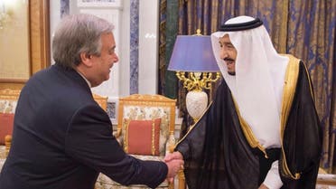 Saudi King meets with UN Secretary General in Riyadh