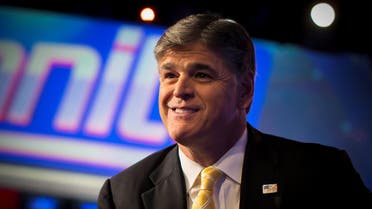 Sean Hannity on the set of his show “Hannity” at the Fox News Channel’s studios in New York City, October 28, 2014. (Reuters)