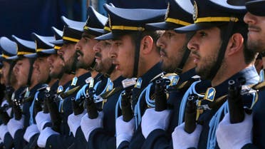 Iranian army cadets march during a parade marking National Army near Tehran on April 18, 2017. (AP)