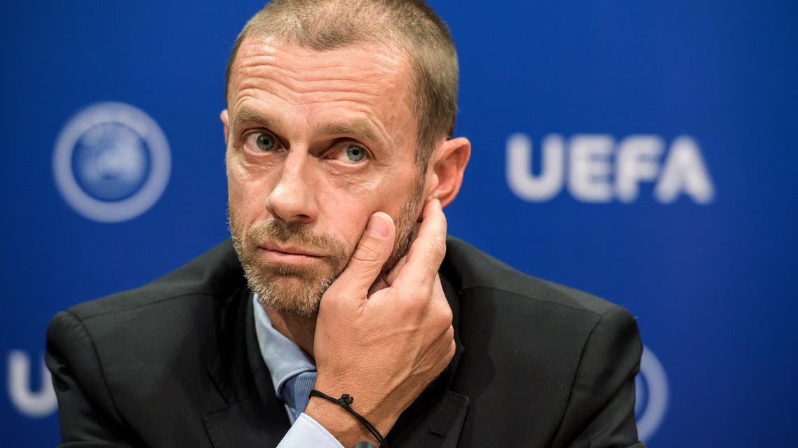 UEFA president Aleksander Ceferin attends a press conference on September 20, 2017 at the UEFA headqurters in Nyon. Ceferin has called for greater support from Europe's political leaders to help introduce measures to regulate the transfer market on the continent. Fabrice COFFRINI / AFP