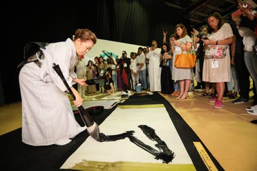 One of the most prevalent countries at World Art Dubai is Japan, with a pavilion of Far East galleries and artists displaying traditional calligraphy and ink painting. (Supplied)