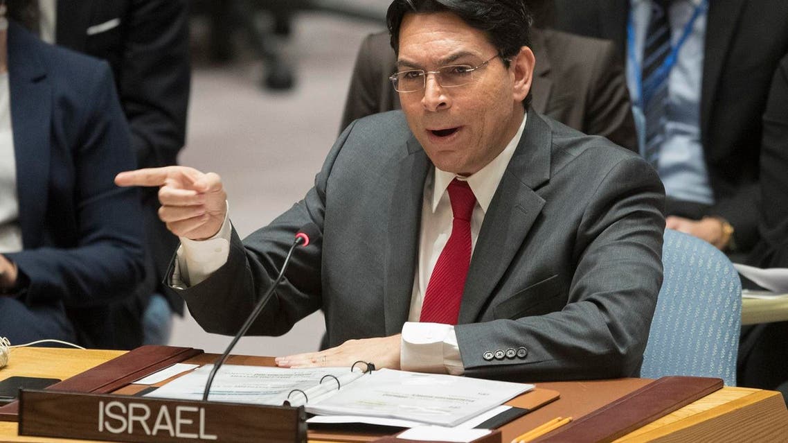 Israel’s ambassador to the United Nations Danny Danon speaks during a Security Council meeting at United Nations headquarters. (File photo: AP)