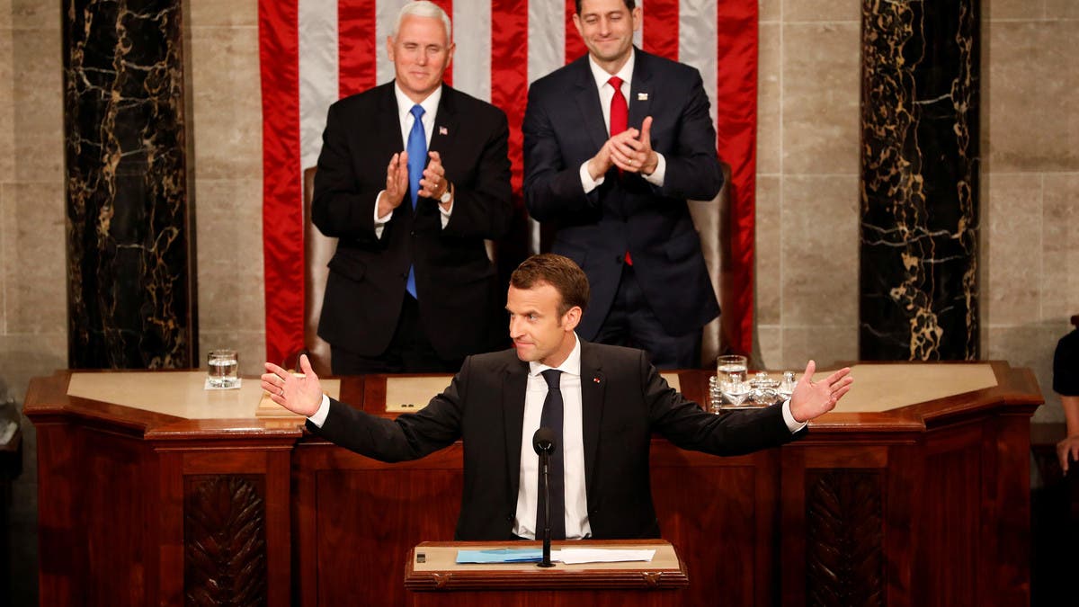 Macron Resists Trump’s ‘America First’ In Speech To Congress