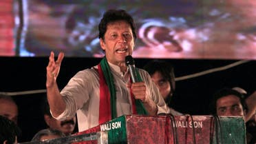 Opposition leader Imran Khan speaks to supporters during a celebration rally after the Supreme Court disqualified Prime Minister Nawaz Sharif in Islamabad. (Reuters)