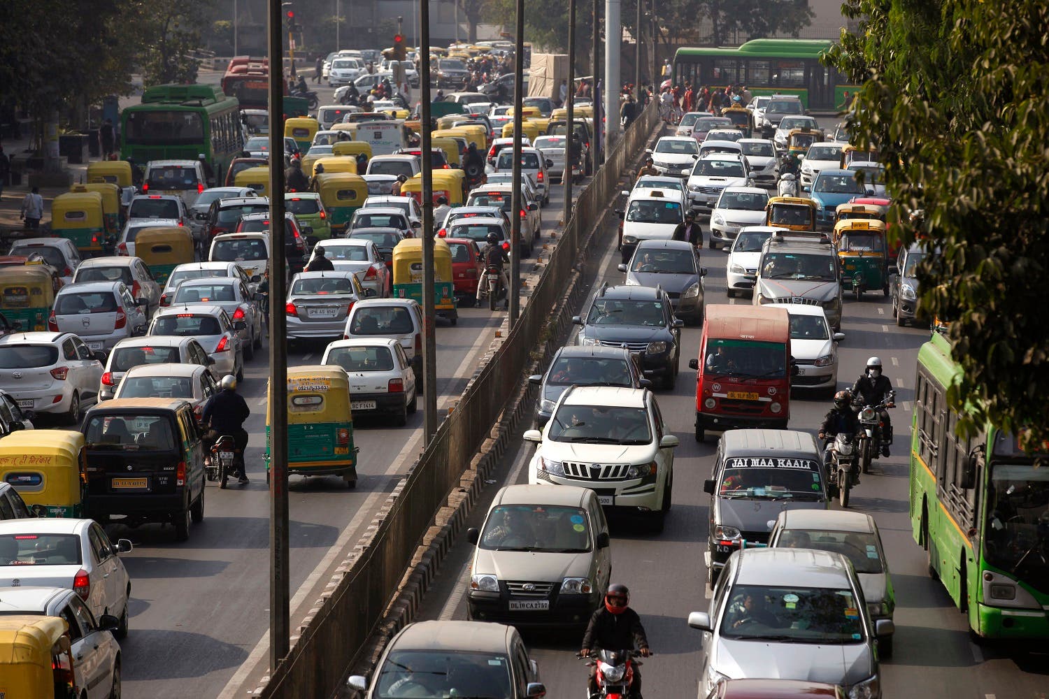 Six Indian cities, including capital New Delhi, are among the 15 most-polluted cities in the world ranked by WHO. (AP)