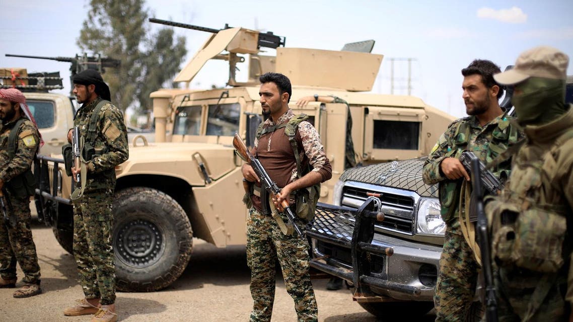 Fighters of Syrian Democratic Forces (SDF) are seen in Deir al-Zor, Syria May 1, 2018. (Reuters)