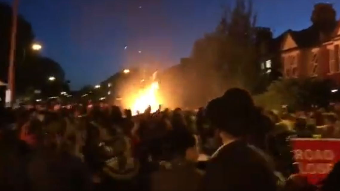 The explosion in Stamford Hill may have been caused by a mobile phone, according to the report. (Screengrab)