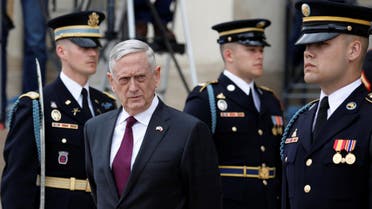Defense Secretary Mattis waits to welcome Polish Defense Minister Mariusz Blaszczak at the Pentagon in Arlington, Virginia, on April 27, 2018. (Reuters)
