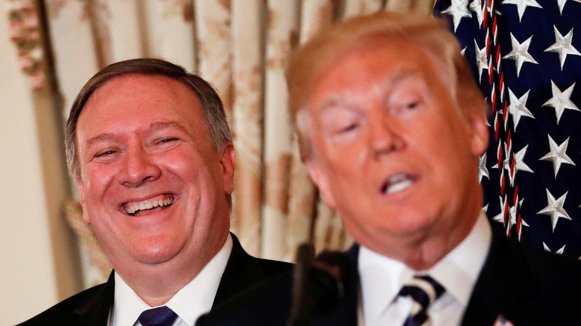 U.S. Secretary of State Mike Pompeo is sworn in at the State Department in Washington. (Reuters)