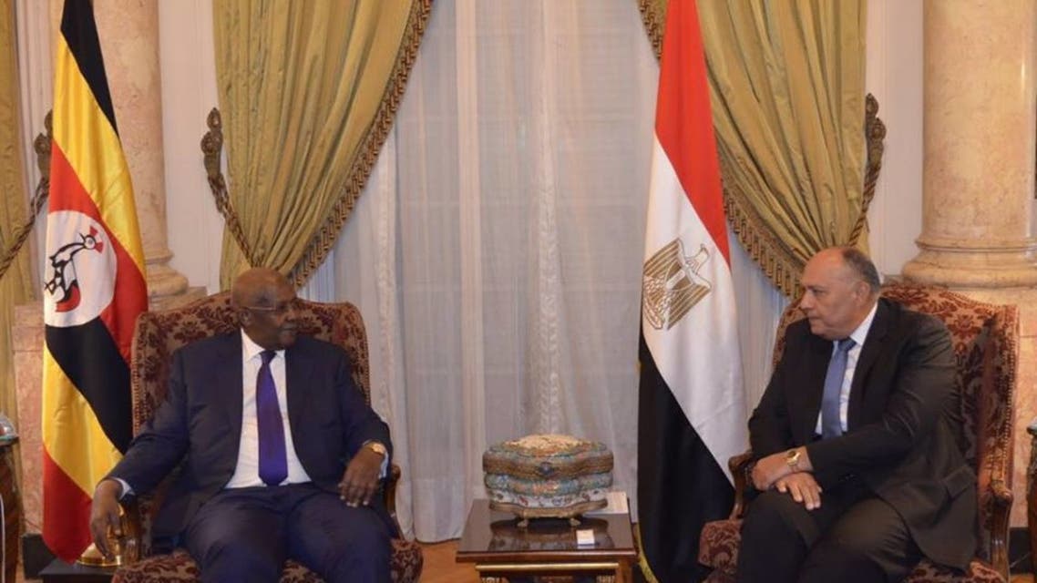 وزير الخارجية المصري مع نظيره الأوغندي سام كوتسيا