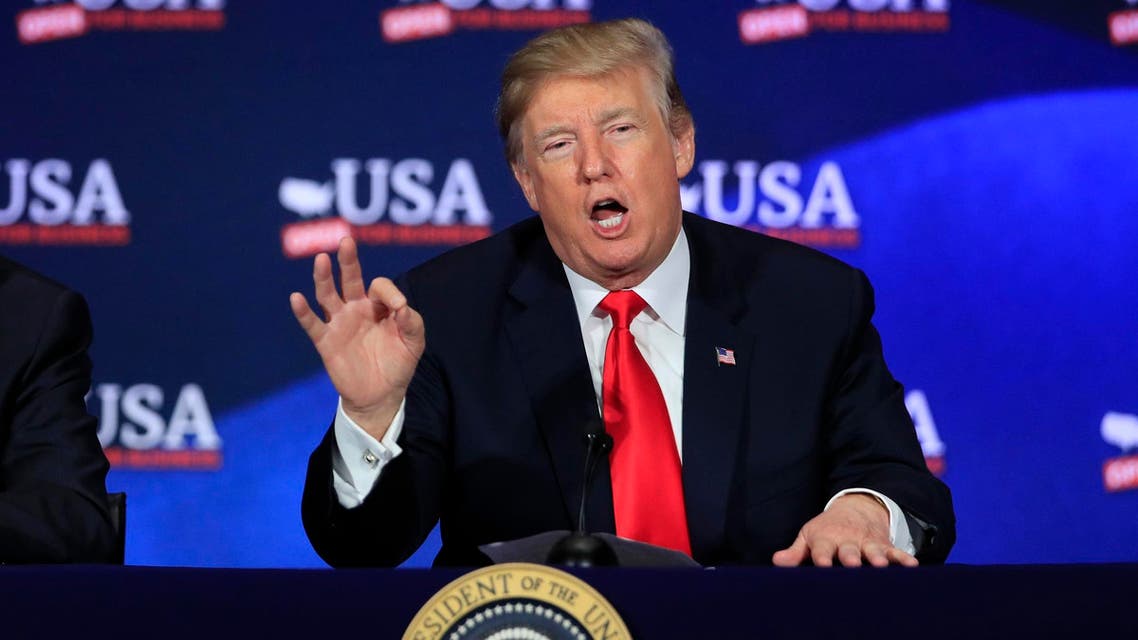 Trump says he will announce his decision on whether to keep the US in the Iran nuclear deal on Tuesday. (AP)