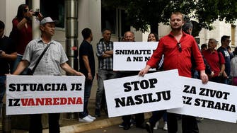 Hundreds protest against gun attack on Montenegro journalist