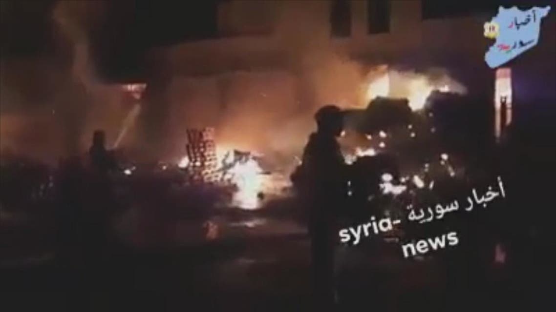 اثار الغارات الاسرائيلية في الكسوة