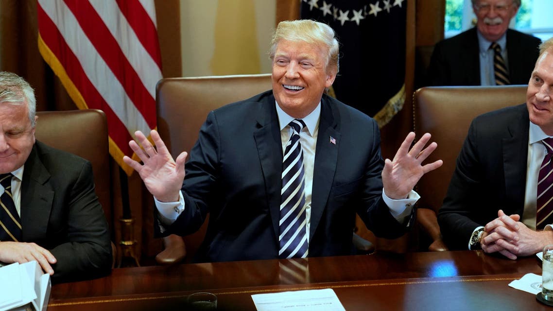 President Trump holds a cabinet meeting at the White House in Washington on May 9, 2018. (Reuters)