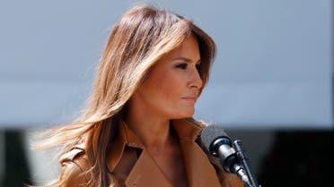 US First Lady Melania Trump announces the launch of her ‘Be Best’ initiative in the Rose Garden at the White House in Washington. (Reuters)