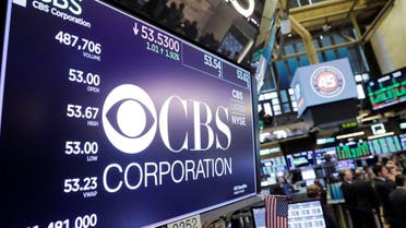 The CBS Corporation logo is displayed on the floor of the New York Stock Exchange shortly after the opening bell in New York. (Reuters)