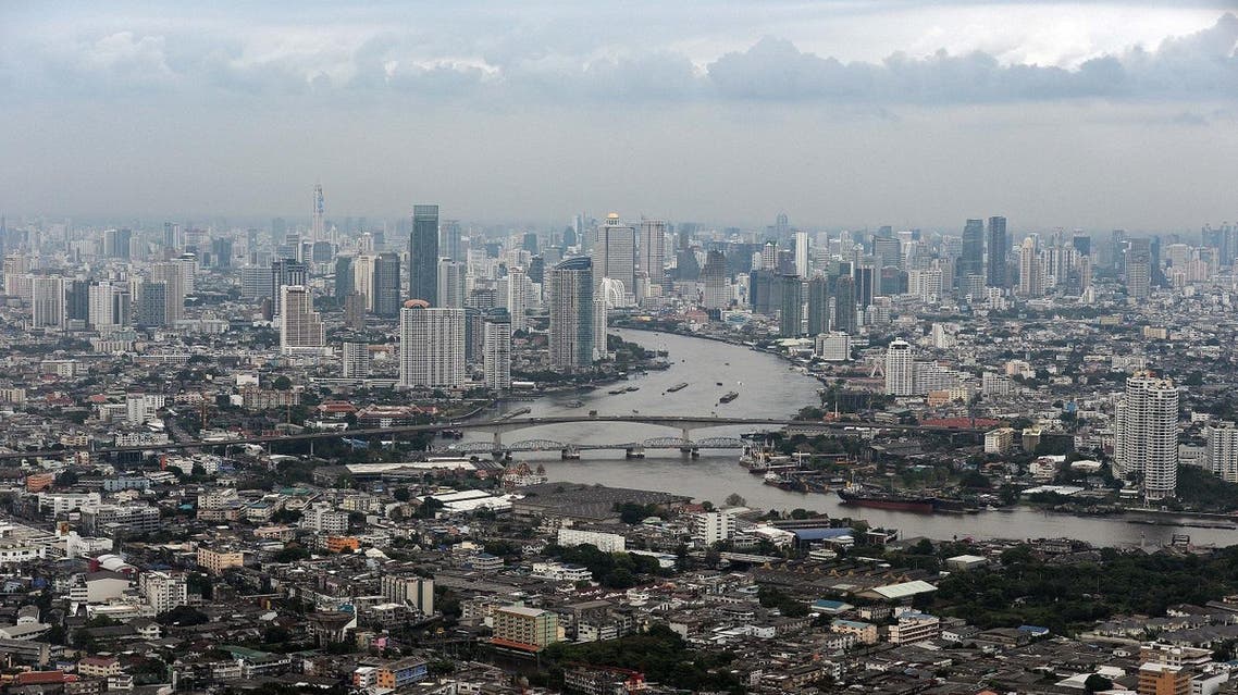 General view of the skyline and the Chao Phraya river passing through Bangkok, Thailand. (File photo:AFP)