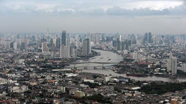 eneral view of the skyline and the Chao Phraya river passing through Bangkok. (AFP)