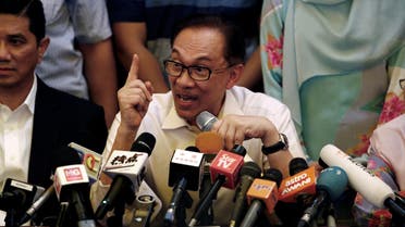 Anwar Ibrahim addresses a news conference in Kuala Lumpur on May 16, 2018. (Reuters)
