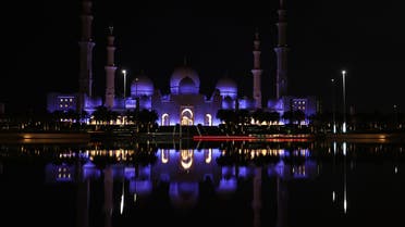 A picture taken on May 16, 2018 shows the Sheikh Zayed Grand Mosque in Abu Dhabi. (AFP)