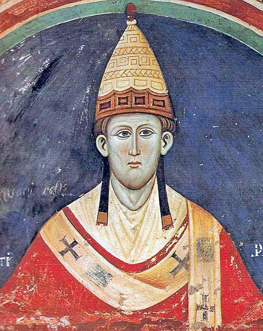 رسم تخيلي للبابا إينوسنت الثالث و الذي أمر بببدء الحملة الصليبية على الكاثار