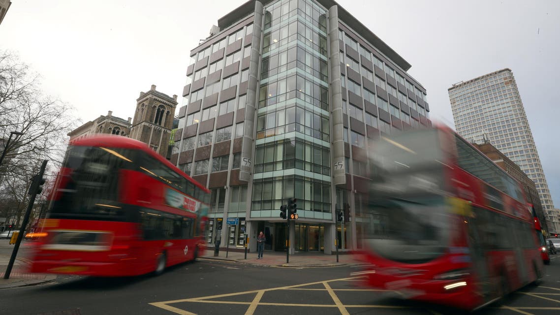 The building housing the Cambridge Analytica office is seen in central London. (Reuters)