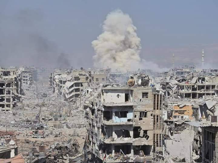 Part of the destruction in Syria (archive)