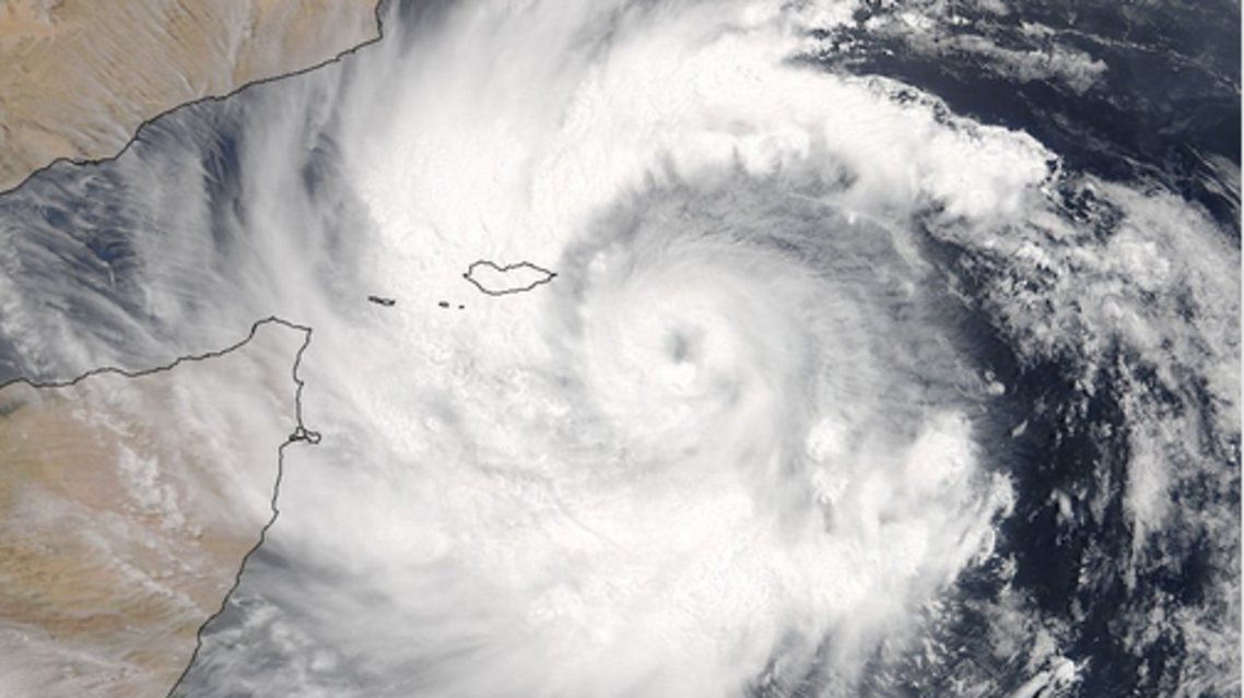 mekunu cyclone yemen. (NASA)
