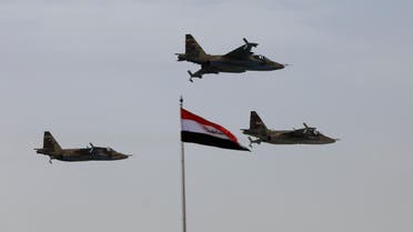 Iraqi Air Force planes fly past during Iraqi Army Day anniversary celebrations in Baghdad on January 6, 2018. (Reuters)