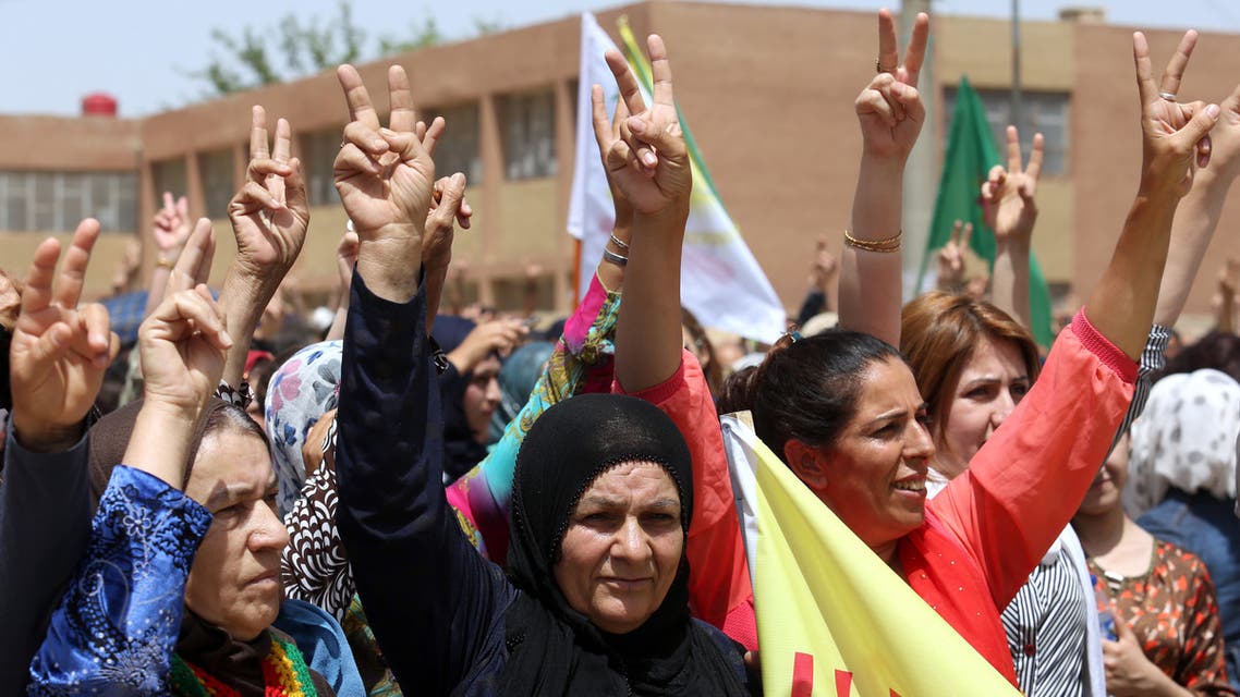 القامشلي.. مظاهرات مناهضة للدور التركي في عفرين